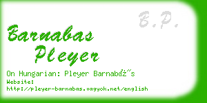 barnabas pleyer business card